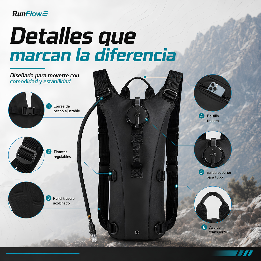 RunFlow Mochila de Hidratación 3L