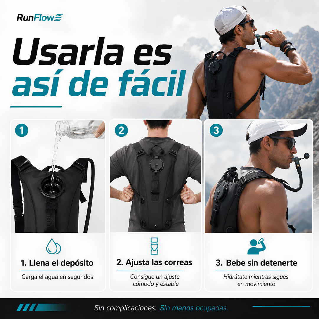 RunFlow Mochila de Hidratación 3L